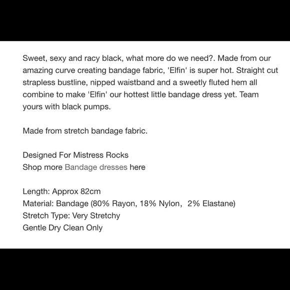 🖤Mistress Rocks Black Strapless Dress🖤 - Picture 6 of 6